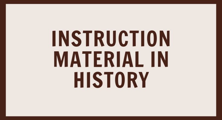 Instruction material in history