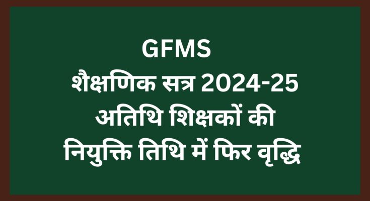 Appointment date of guest teachers extended again for academic session 2024-25