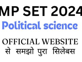 MP SET 2024 Political Science Syllabus